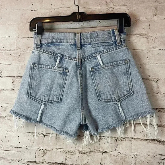 REVICE OC Cutoffs / 4Ever Shorts Size 26 Frayed Grid Detail High Waisted Cotton - Picture 11 of 12